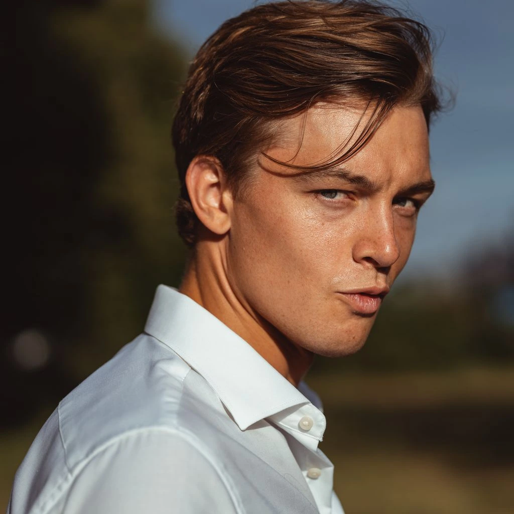 Close-up of a finished shirt collar with a hand-sewn buttonhole.